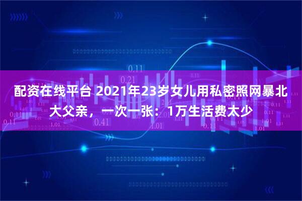 配资在线平台 2021年23岁女儿用私密照网暴北大父亲，一次一张：1万生活费太少